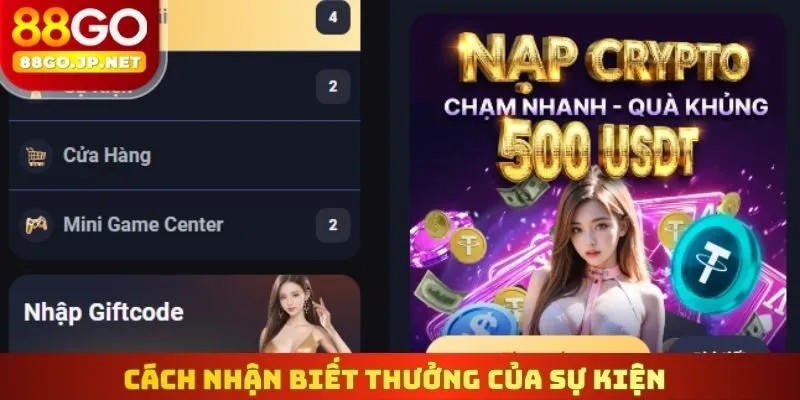 Cách nhận biết thưởng của sự kiện